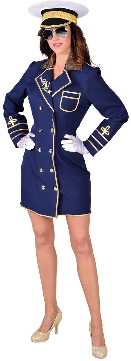 Kapitein & Matroos & Zeeman Kostuum | Marine Admiraal Oorlogsschip | Vrouw | XL | Carnaval kostuum | Verkleedkleding